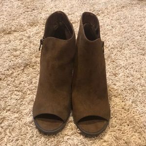 Carlos peep toe booties